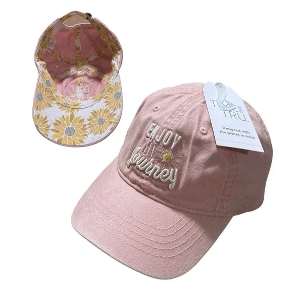 Time and Tru Dusty Rose Blush Cap with Embroidery - Picture 12 of 13